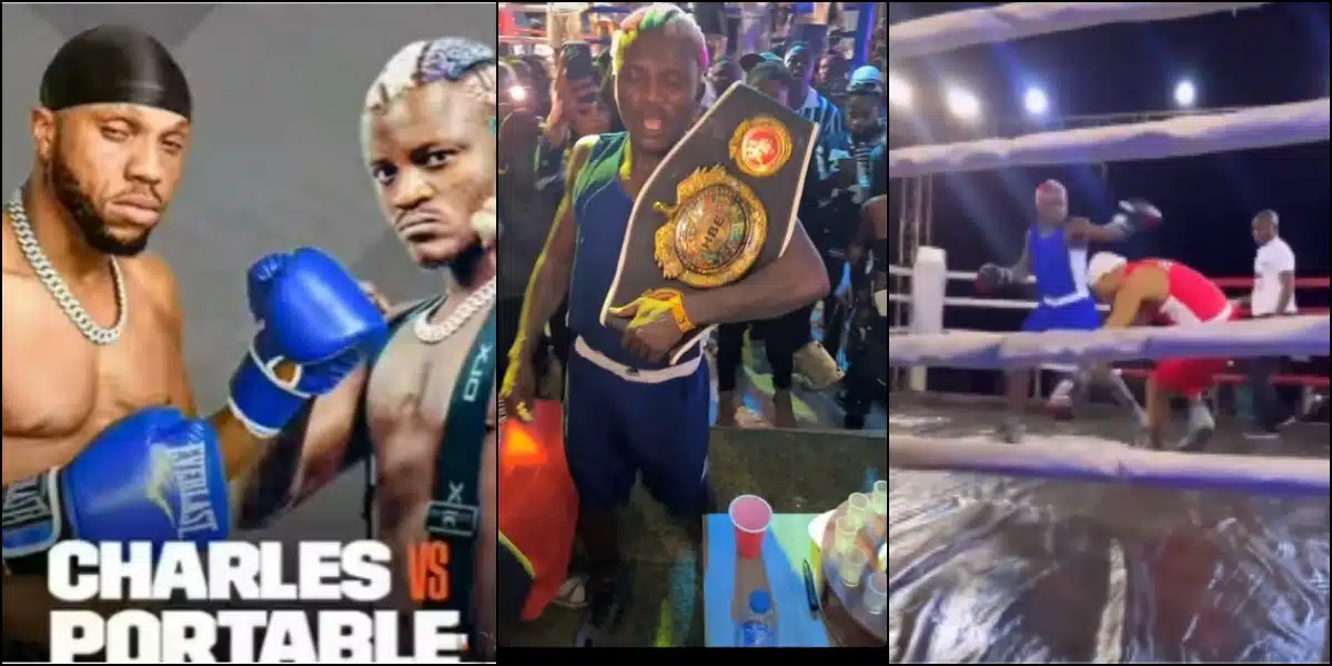 Portable Wins Big in Celebrity Boxing Against Charles Okocha: Here's What Happened