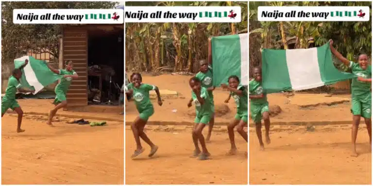 "Viral Video: Nigerian Kids Dance with Pride After Super Eagles' Victory Over South Africa"