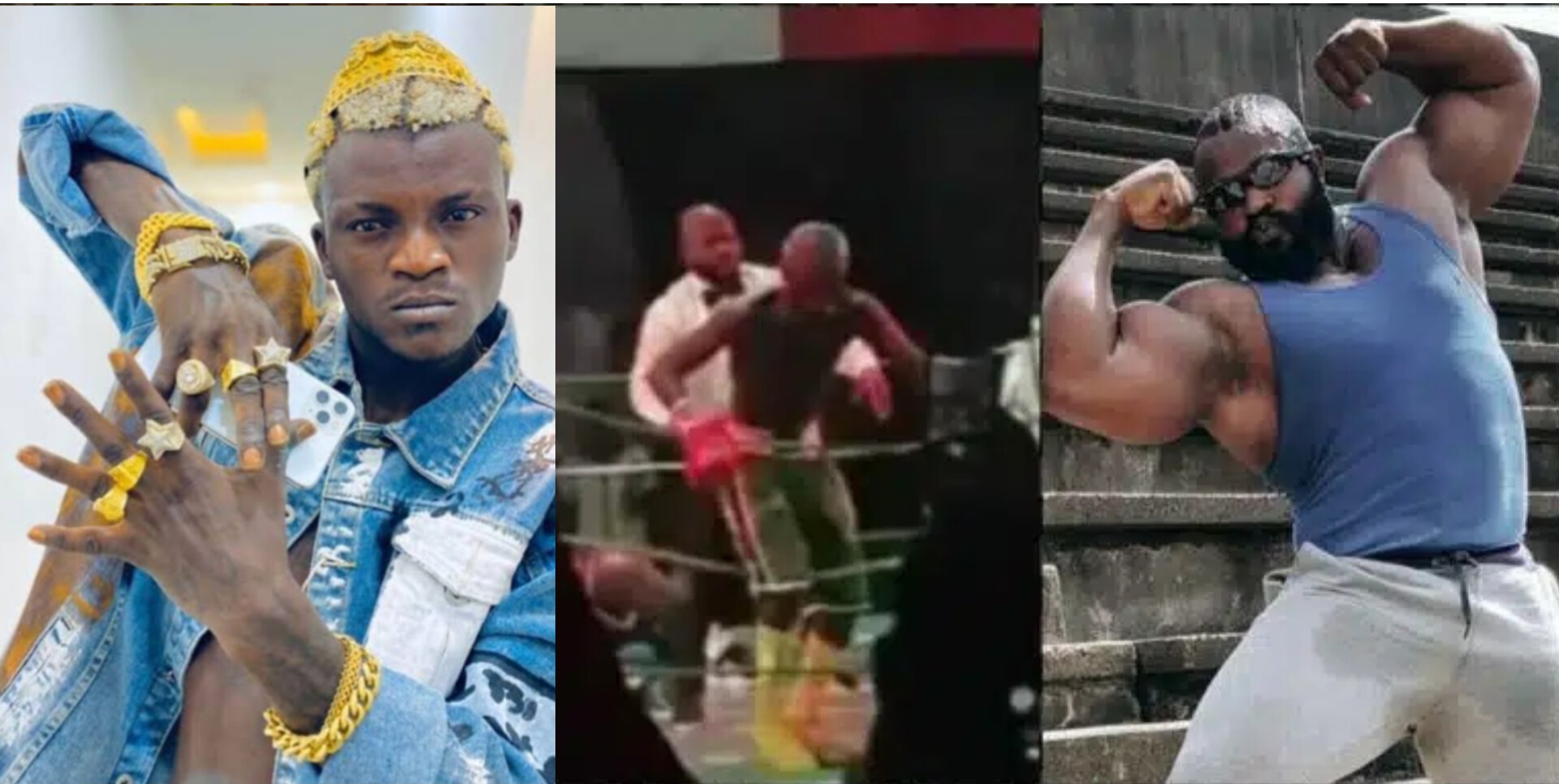 Portable Omolalomi Knocks Out Kizz Daniel's Bouncer in Boxing Match