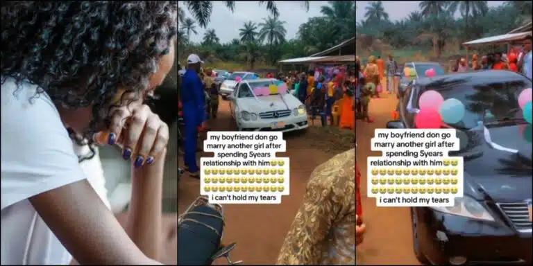 Woman in Tears as Boyfriend of 5 Years Marries Another Woman.