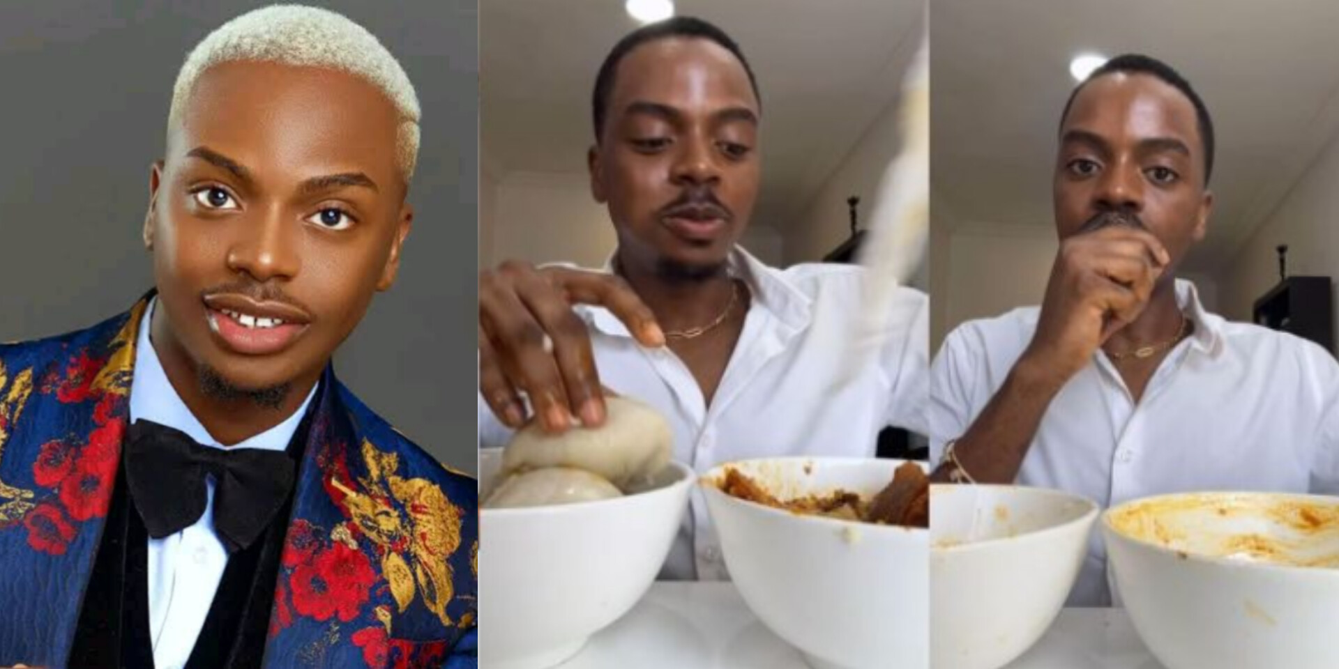 We need to call EFCC for you - Instagram Influencer Enioluwa's Feat of Consuming 100 Bowls of Fufu and a Large Plate of Soup Draws Reactions (Watch Video)