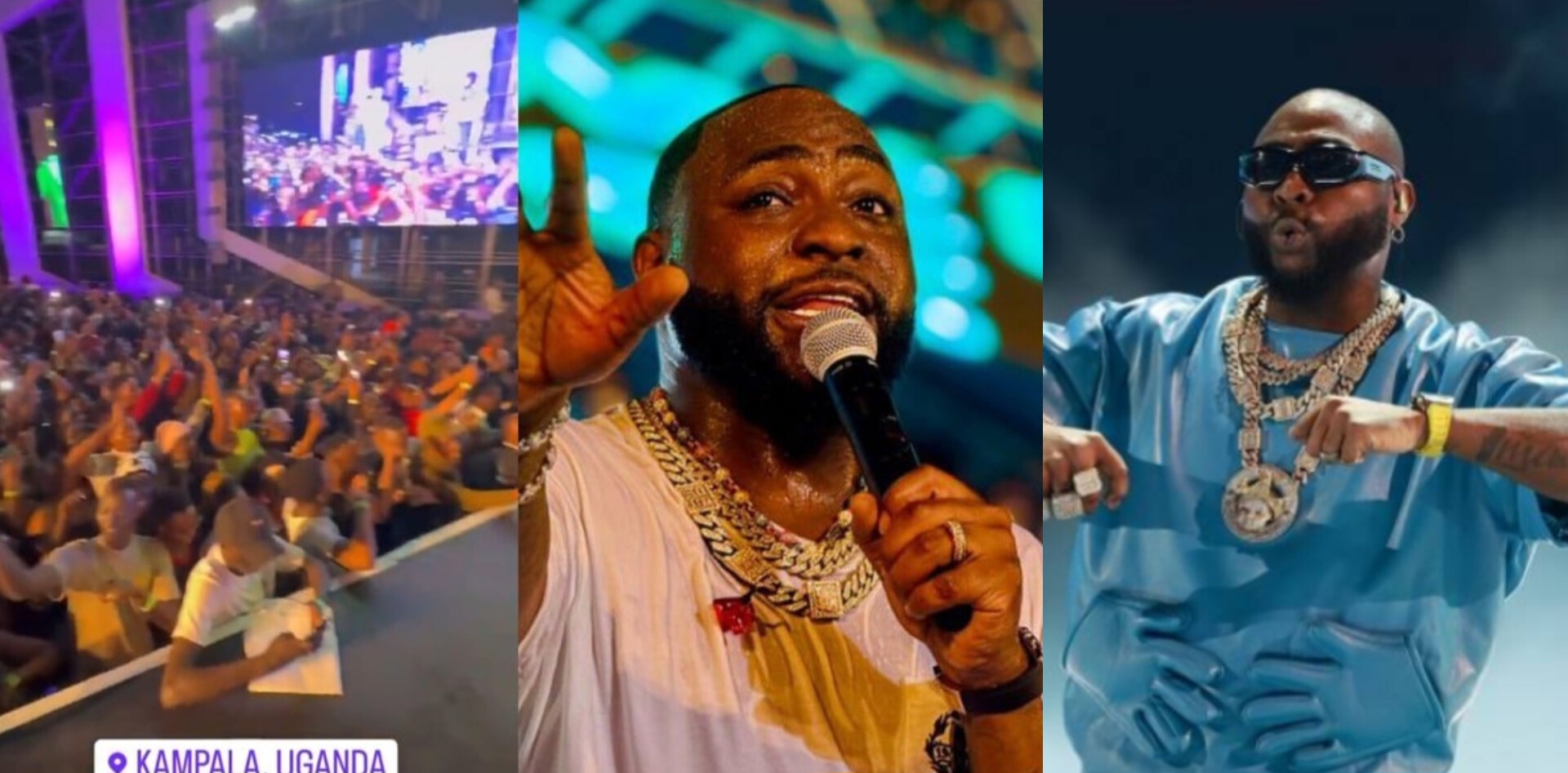 Davido's Fans Take Center Stage in Uganda, Demand 'Unavailable' After Singer Ends Concert Without It and reactions