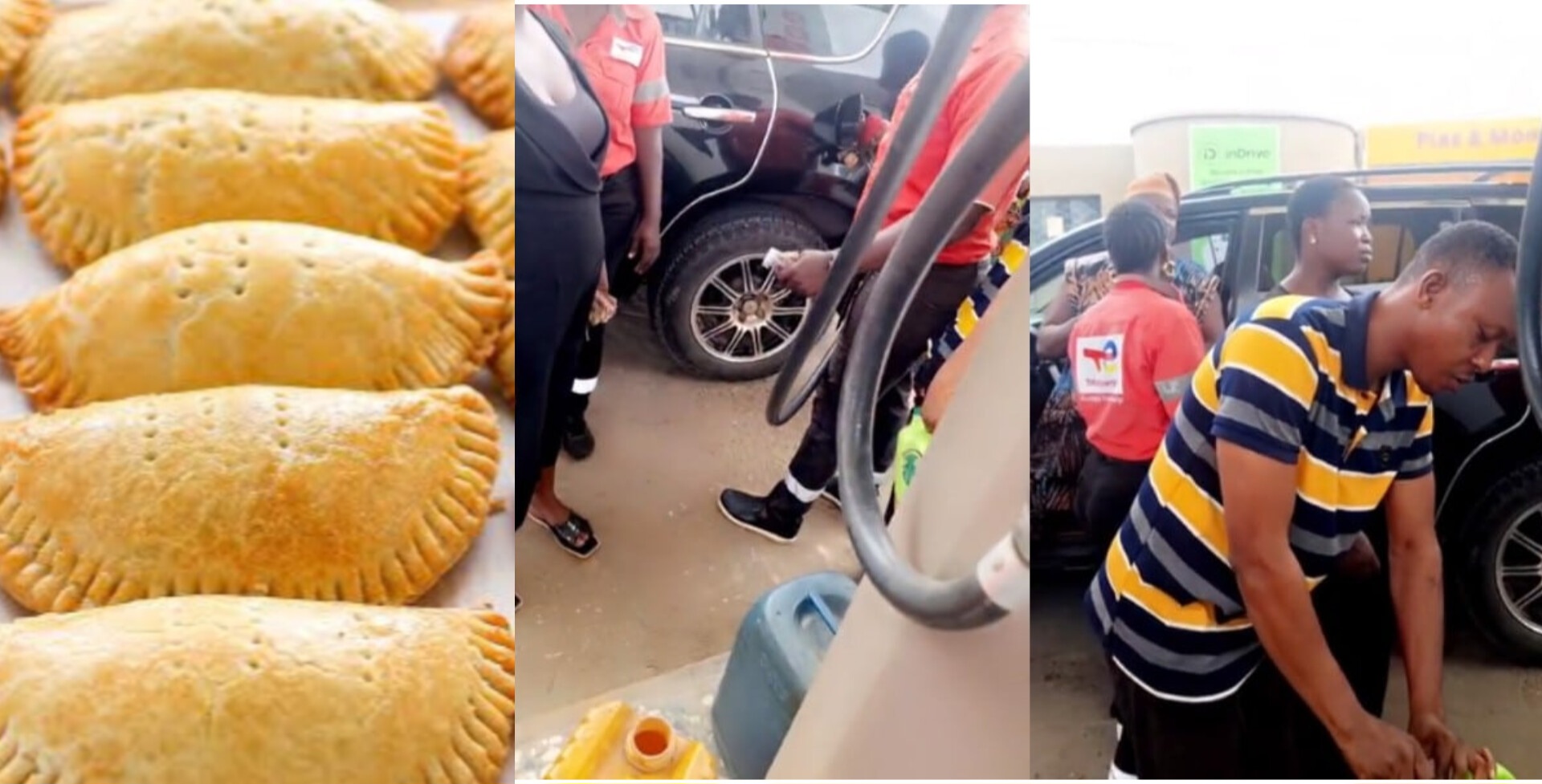 A Man blows hot as filling station says customers must buy meat pie before getting fuel (Video)