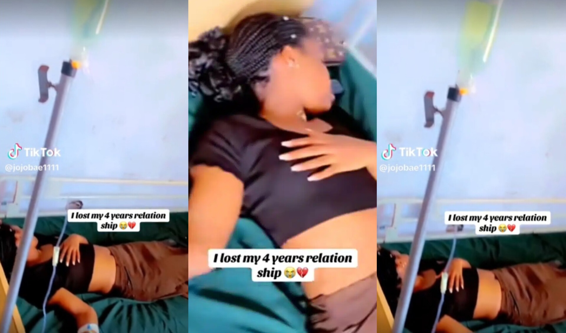 A Nigerian Lady Hospitalized After 4-Year Relationship Ends