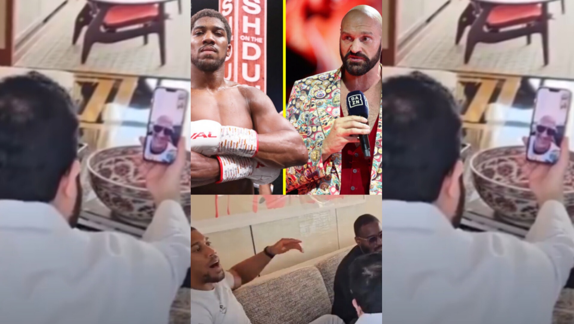Anthony Joshua and Tyson Fury Trade Blows on Video Call